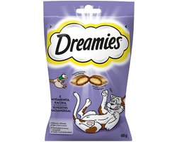 Catisfactions - Dreamies - Eend - 60gram - Katten snack - Traktatie - Katten snoepjes - Krokant vanbuiten - Zacht vanbinnen