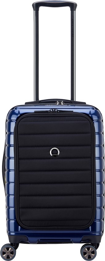 Delsey Shadow 5.0 Cabin Trolley Expandable Front Pocket blue