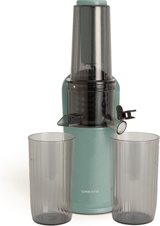 CREATE/JUICER SLOW MINI/Licuadora de extracción lenta blanco roto/Función reverse. tamaño compacto. fácil de limpiar. doble salida. motor DC de 150W