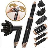 AB Goods Luxe 6 in 1 Fohnborstel - Krultang - Fohn - Krultang 6 in 1 - Multistyler - Airstyler - Haarborstel - Hairwrap - Krulfohn - 6 Opzetstukken