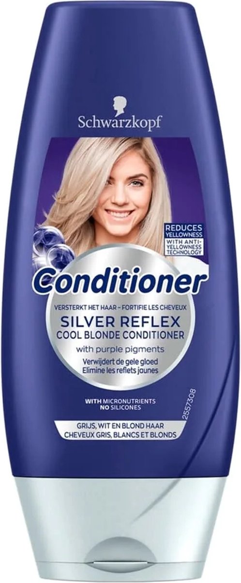 Schwarzkopf - Conditioner - Silver Reflex - Grijs, Wit En Blond Haar - 200ml