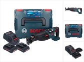 Bosch GSA 18V-28 accu reciprozaag 18 V BITURBO Brushless + 2x ProCORE accu 4.0 Ah + lader + L-Boxx