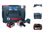 Bosch GWX 18V-7 Professionele accu haakse slijper 18 V 125 mm Brushless X-LOCK + 1x accu 4.0 Ah + L-Boxx - zonder lader