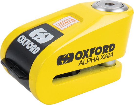 Oxford XA14 Alarm Disc Brake Lock ART 4 - Jaune