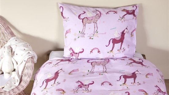 Beddinghouse Kids Unicorn Paradise dekbedovertrek - Eenpersoons - 140x200 - Roze