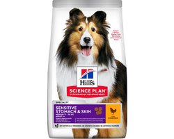 Hill's Canine Adult Sensitive Stomach En Skin Medium - Hondenvoer - Kip 2.5 kg
