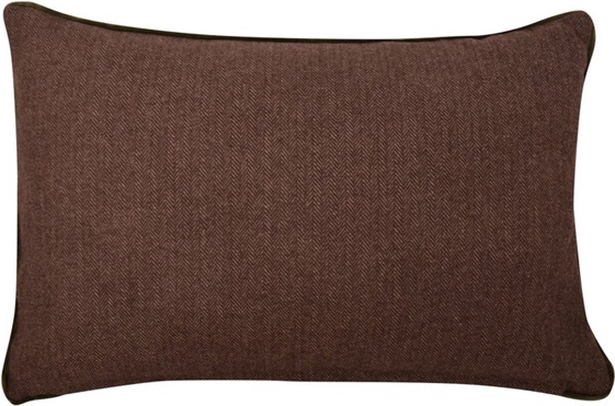 Linen & More Velvet Wool Cappuccino Kussen | 40 X 60 | Sierkussen Voor Woonkamer Of Slaapkamer Bruin