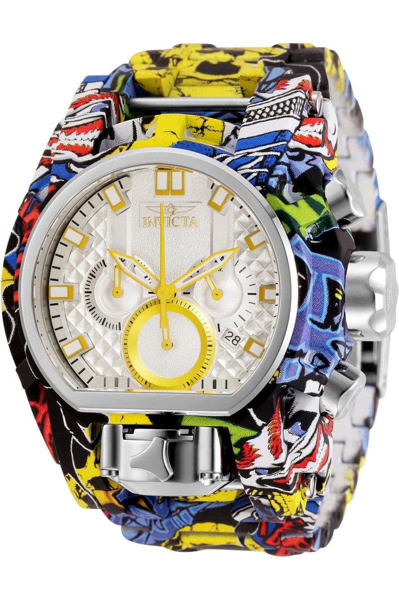 Invicta Bolt - Zeus Magnum 32419 Heren Horloge - Waterdicht - Analoog - Quartz Uurwerk - Roestvrij Staal met zilveren Wijzerp