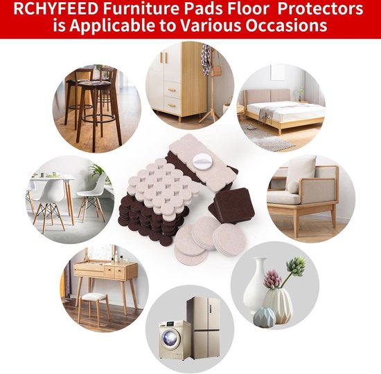 Meubilair Vilt Pads & Meubelpads, diverse vilten pads Stoel