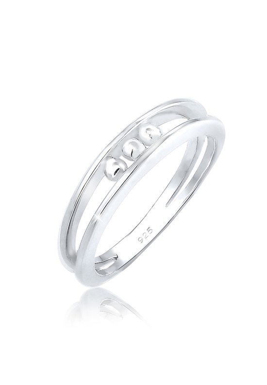 Bracciale A Sfera Geo Bangle In Argento Sterling 925 - Elli - Lunghezza 16 Cm - Design Moderno E Minimal - Fatto A Mano