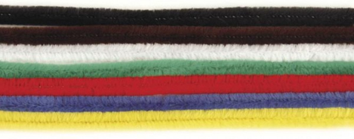 Chenilledraad - 10x st - gekleurd - 50 cm - hobbydraad chenille - pijpenragers - Hobby buigdraad knutselen artikelen