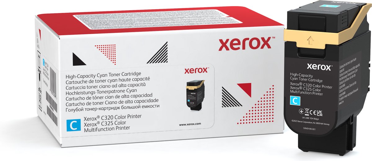 Xerox C320/C325 hoge capaciteit tonercassette, cyaan (5.500 pagina's)