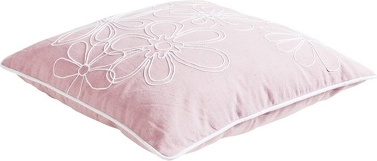Linen & More Melissa Oud Roze Gevuld Kussen | 45 X 45 | Sierkussen Voor Woonkamer Of Slaapkamer