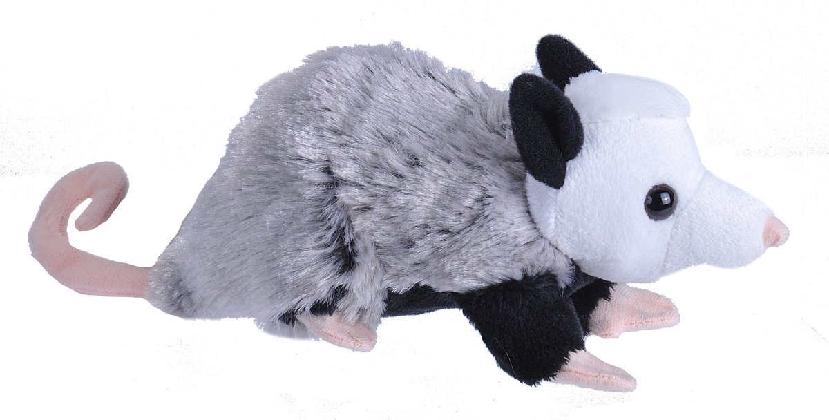 Wild Republic buidelrat knuffel - 13 cm - pluche - Opossum - knuffeldier - buideldieren