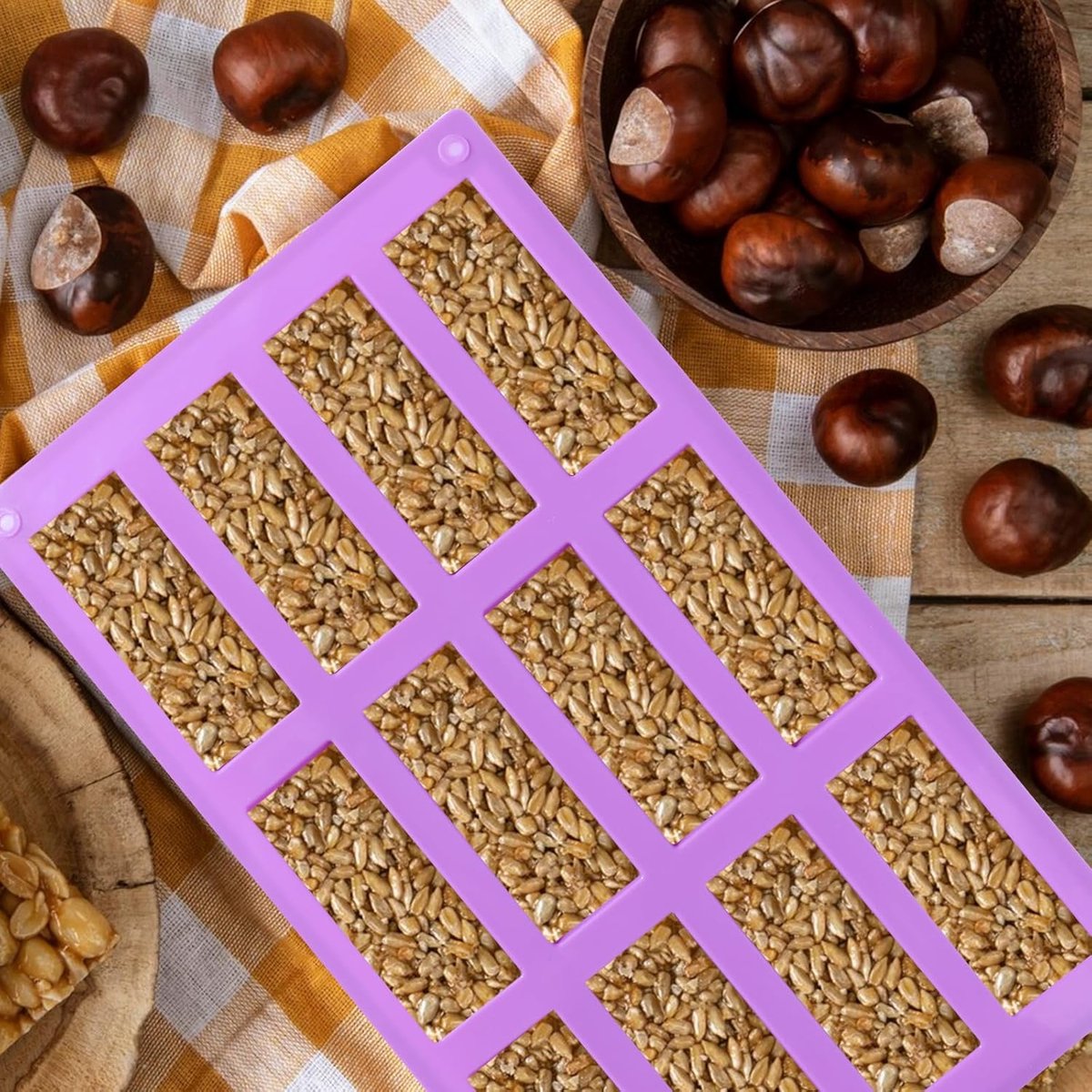 Intirilife 10-delige set Bakvormen en spatel - met diverse siliconen Bakvorm voor het