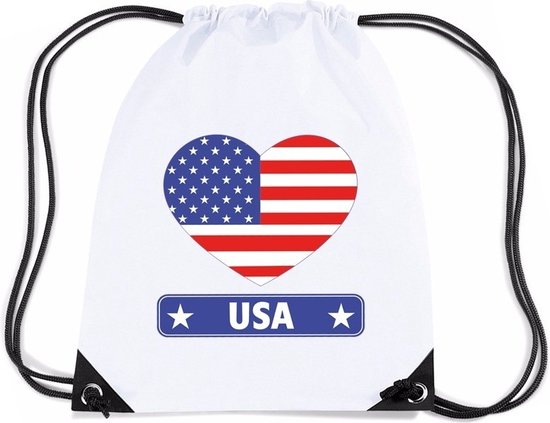America USA sac à dos sac de sport à cordon de serrage en nylon