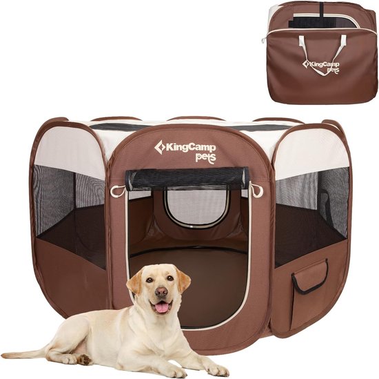 FurDreams Metalen Puppyren - 76 cm, 8 Panelen, Hondenbox, Veilige en Veilige Box voor Honden, Puppy's, Katten, Konijnen, Hamsters en Andere Dieren, Opvouwbare Hondenren Binnen/Buiten