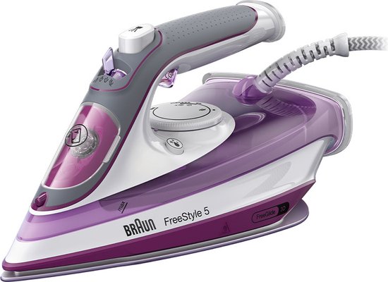Braun FreeStyle 5 SI5037VI - Stoomstrijkijzer - SuperCeramic-zoolplaat - 2700 W - Paars