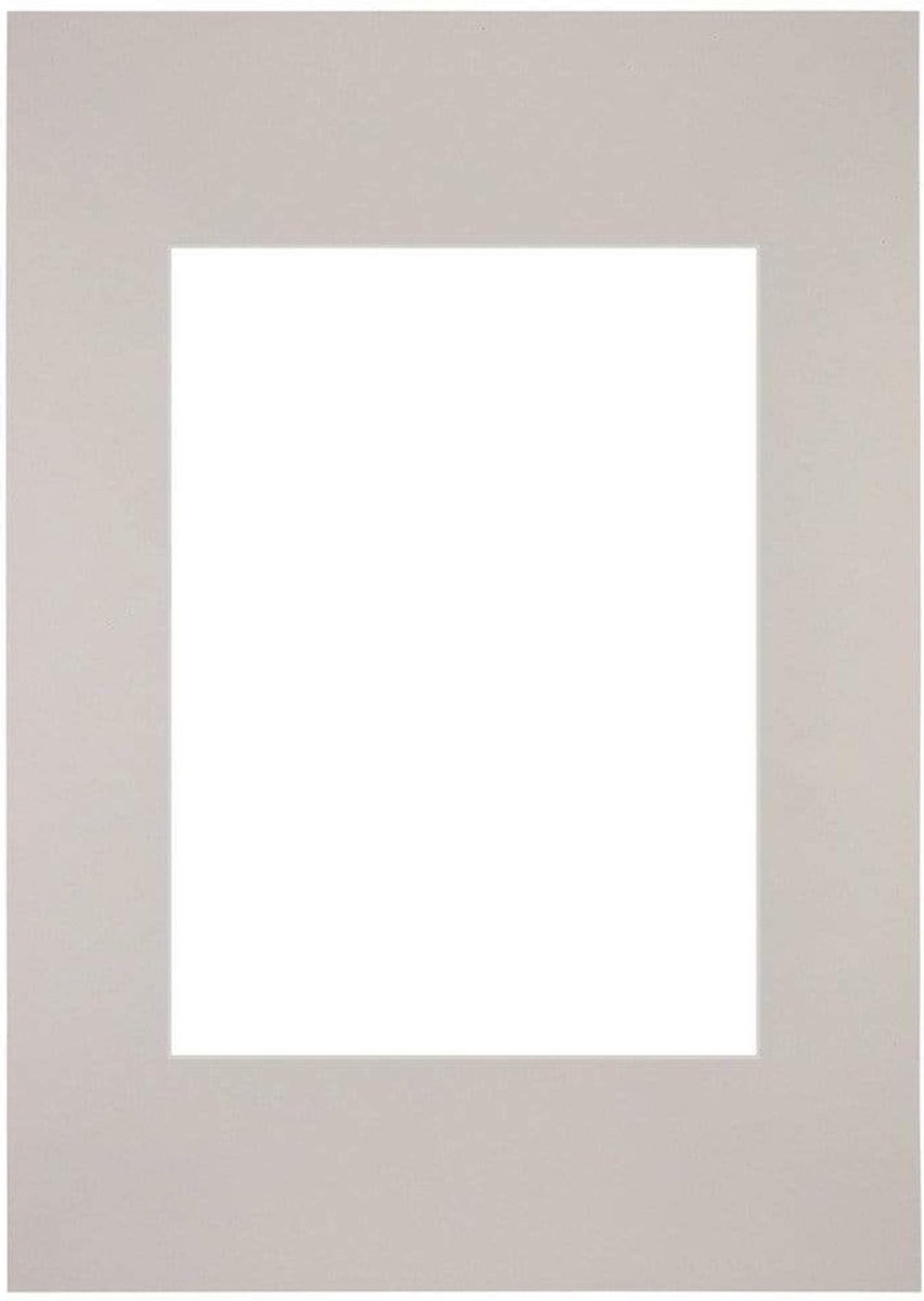Passe-Partout Fotomaat 13x18 cm - Lijstmaat 20x28 cm - Grijs Graniet - Museumkarton - Fotolijst niet inbegrepen