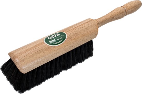 GIVA Handstoffer made in Holland 32 cm paardenhaar FSC gelakt hout ...