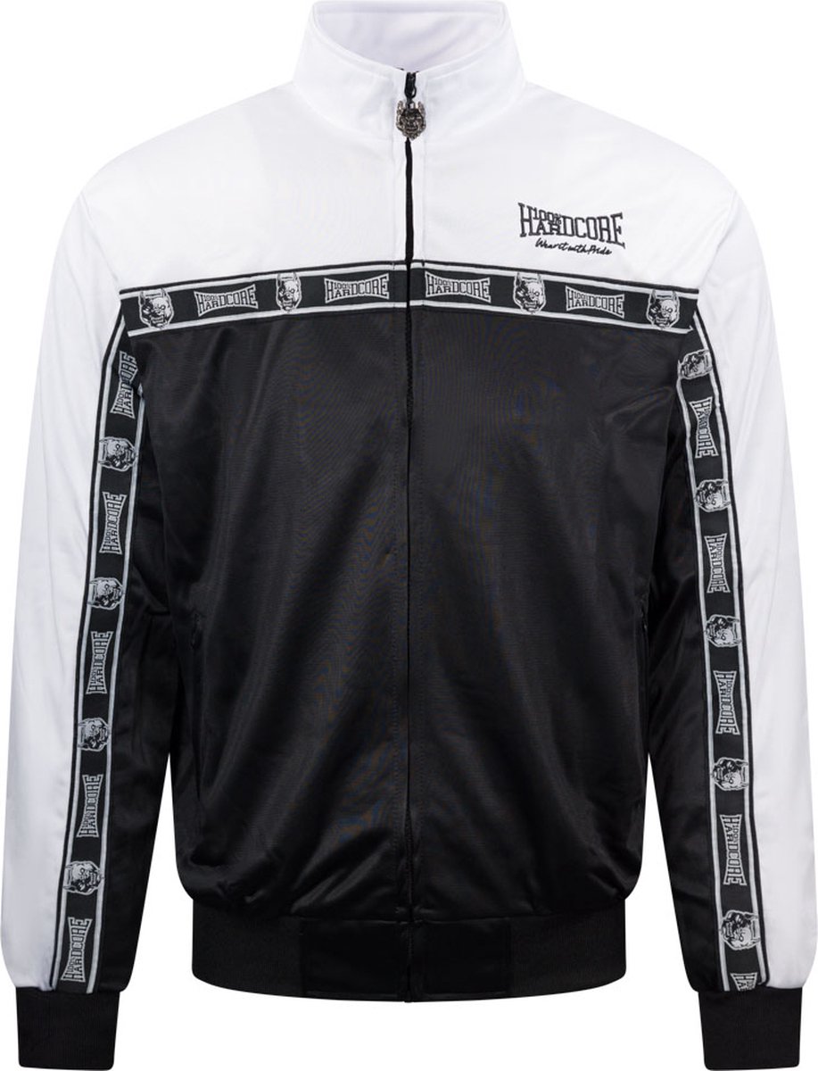 100% Hardcore Trainingsjack Essential Wit - Maat: 5XL