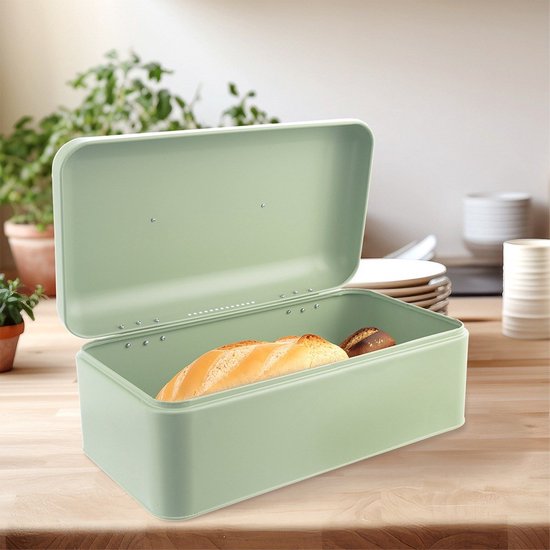 Corbeille à pain Métal Vert VERT 42,5x23x20 cm - Boîte - Boîte