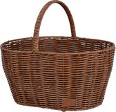 UNUS® Basket Panier de courses aspect rotin 43,5x32,5x36,5cm marron