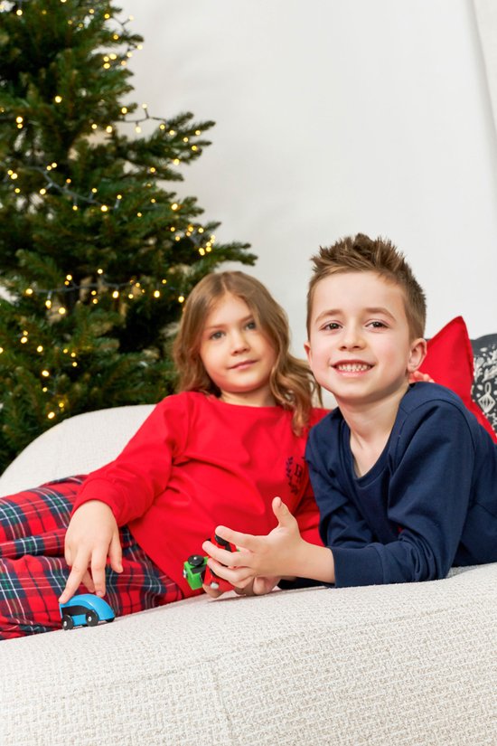 Kerstmis kinderpyjama jongens pyjama set meisjes nachtkleding lange mouwen katoen pyjama maat 92-152, 1-12 jaar, kerstboom, 3-4 Jaar