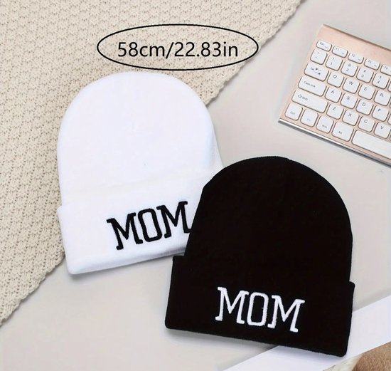 Set van 2 mutsen muts met tekst DAD & MOM duo set voor papa en mama's | bol