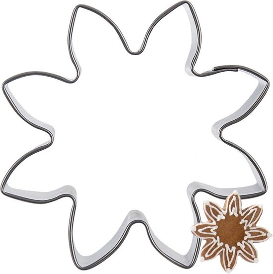 Uitsteekvorm in de vorm van een ijzer, ster, 6 takken, zilver, ijzer
