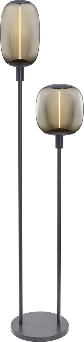 LEDVANCE DECOR STICK FLOOR grondlamp, 2 x E27, donkergrijs, edelstaal, ind. verlichtingsscenario's, ideaal voor woonruimtes, schakelaar met voetbediening, modern ontwerp, E27-lampvoet, decoratief