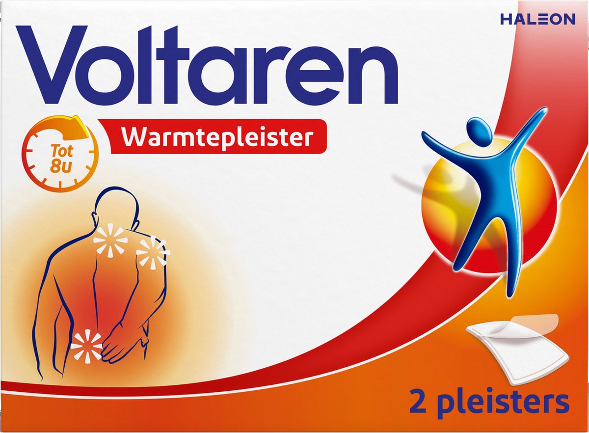 Goedkoopste Voltaren Warmtepleister bij Spierpijn, Nekpijn, Rugpijn en Schouderpijn 2 stuks