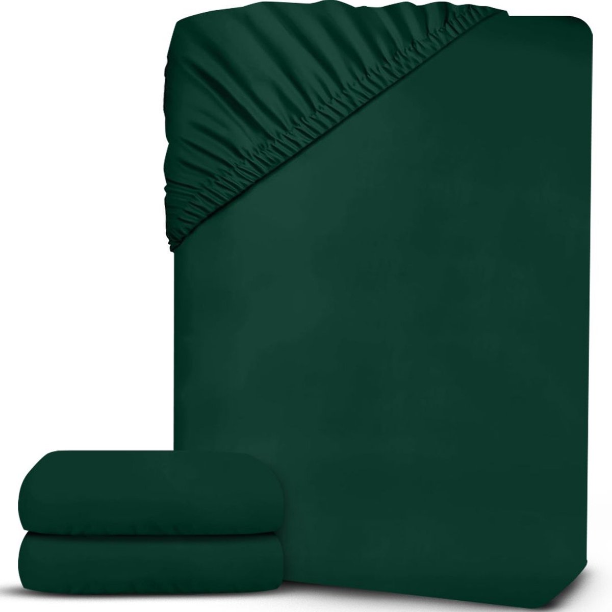 White-Label® Matrasovertrek 160x200 - Dekbedovertrek - Hoeslaken - Matrasbeschermer - Extra Zacht - Smaragdgroen