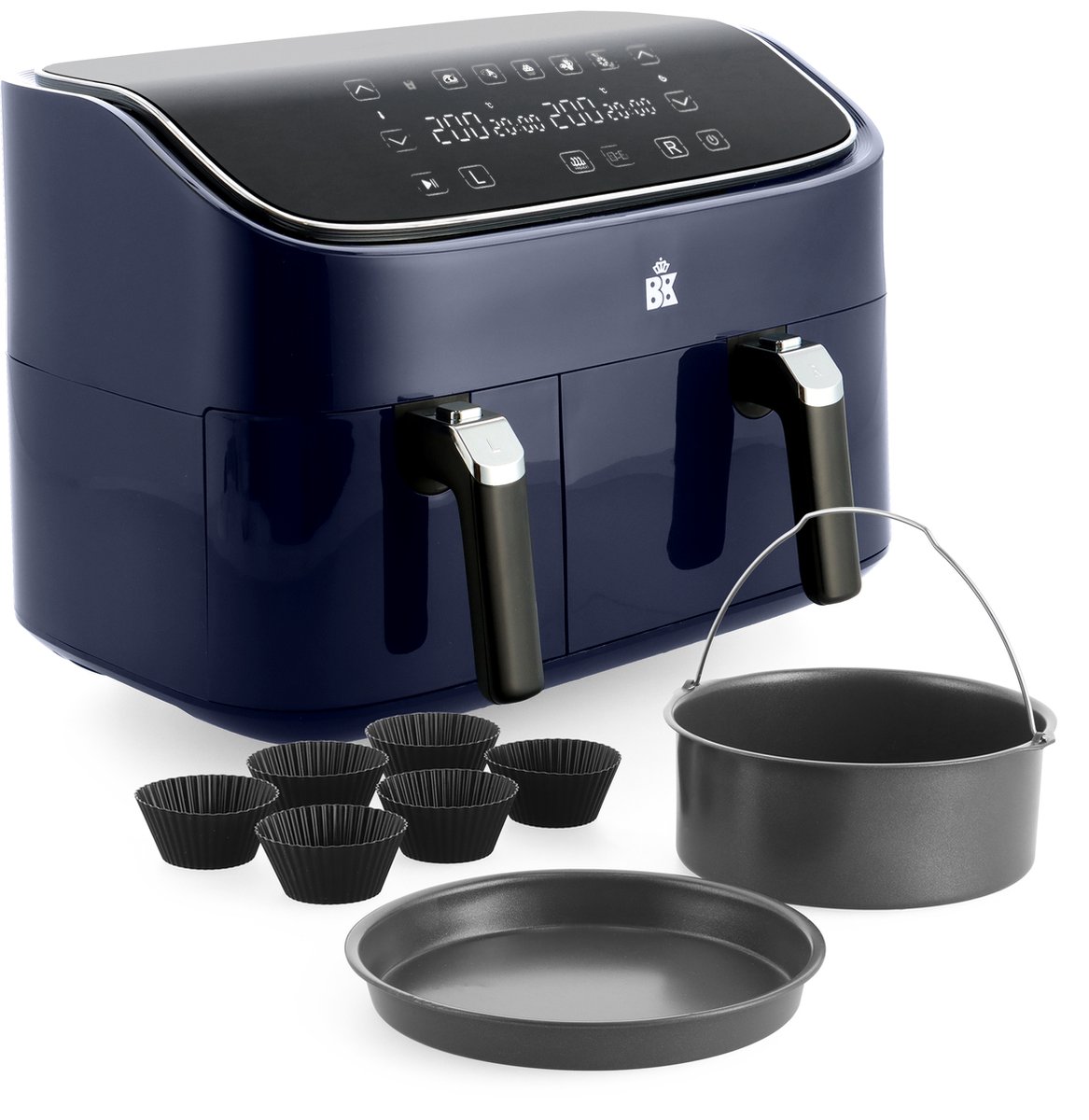 BK Supreme XXXL Airfryer 9L Dubbele Mand Dark Navy