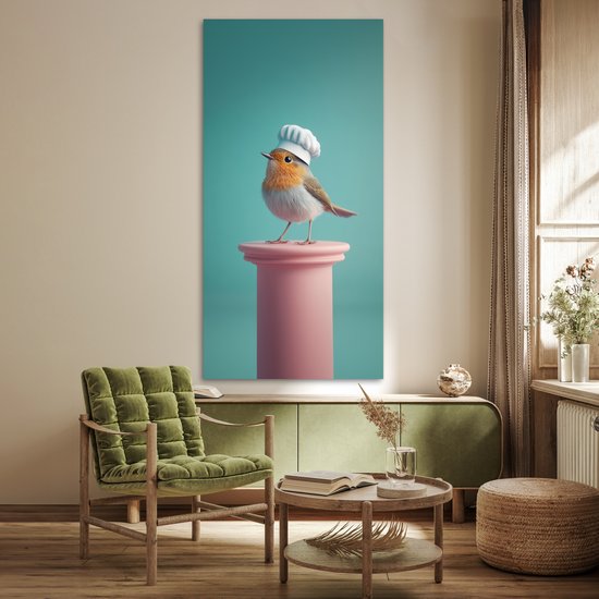Affiche 80x160 cm - Rouge Vogel - Toque de chef - Socle - Posters - Décoration murale cuisine - Décoration murale Décoration murale - Accessoires décoratifs - Décoration murale chambre