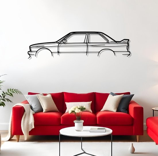 silhouette de voiture - M3- décoration murale métal - décoration murale