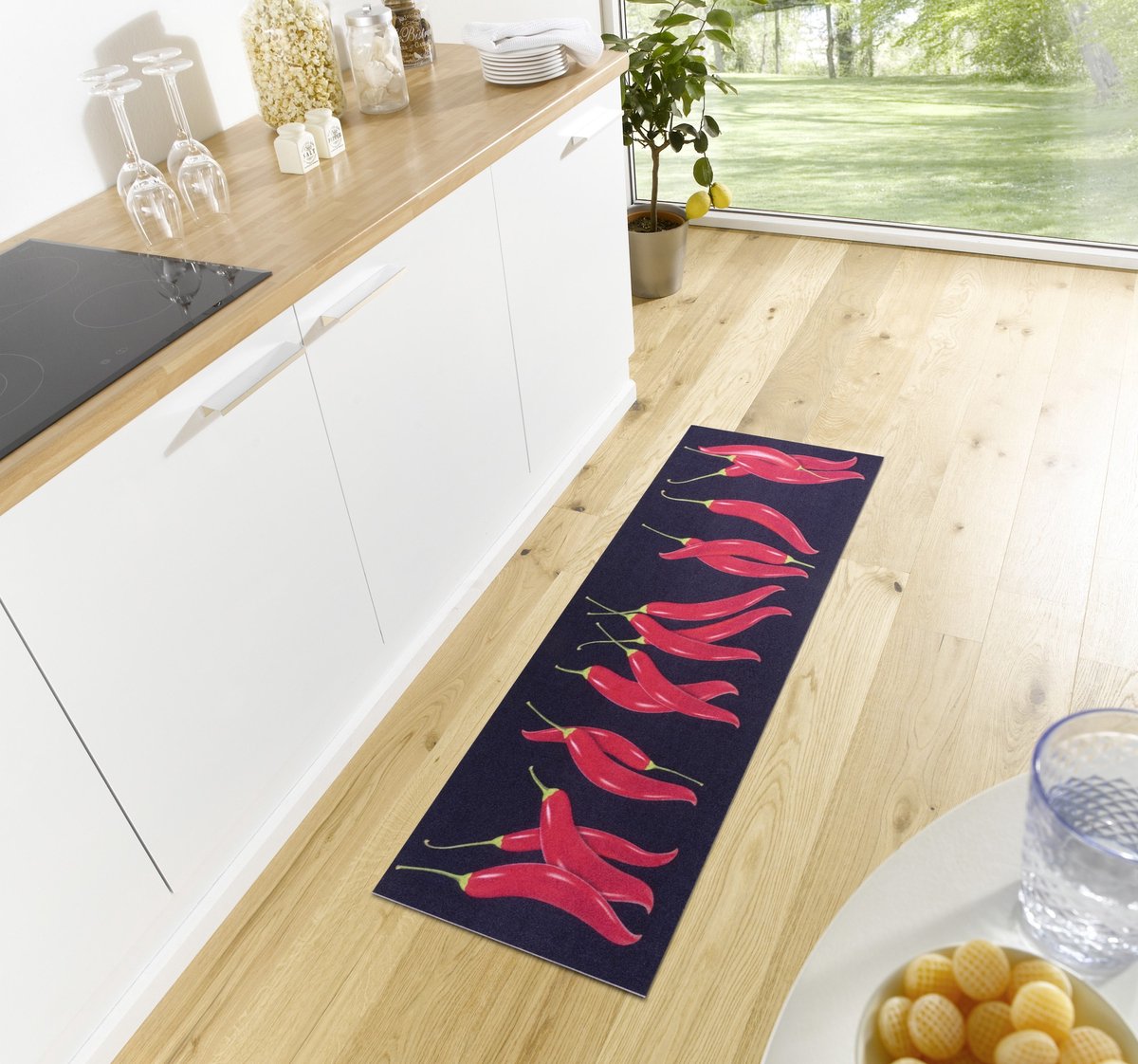 Flycarpets Loper - Peper - Rood 50x150 cm