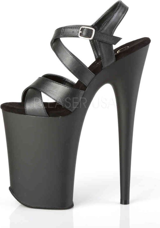 Pleaser - INFINITY-997 Sandale à bride cheville, Chaussures de pole dance - Pointures US 11 à 41 - Zwart