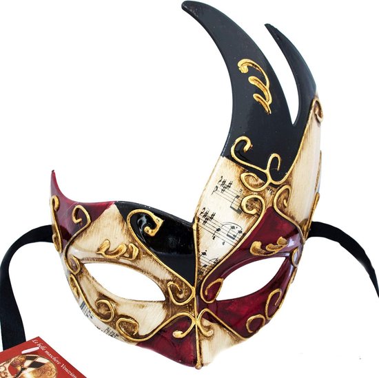 Venetian Mask, Colombina With Feathers, Handmade in Papier-mâché, Halloween Mask, Carnival Mask