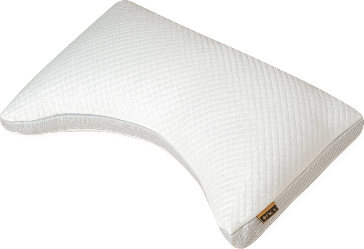 Pilloking Deluxe Hoofdkussen – Ergonomisch Traagschuim - Verstelbaar in Hoogte - Tegen Nekklachten - Luxe Tencel Hoes - Zij-, Rug- & Buikslapers - 50x70cm -