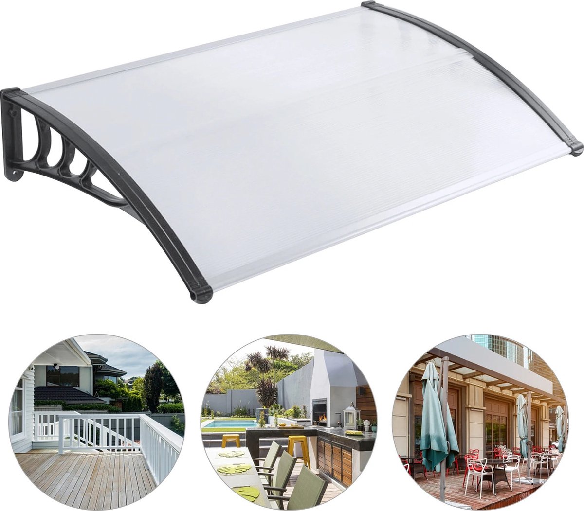 Botec luifel zonnescherm - luifels - deurluifel 150 cm - Duurzaam, Esthetisch en Weerbestendig - 150 x 90 x 24 cm