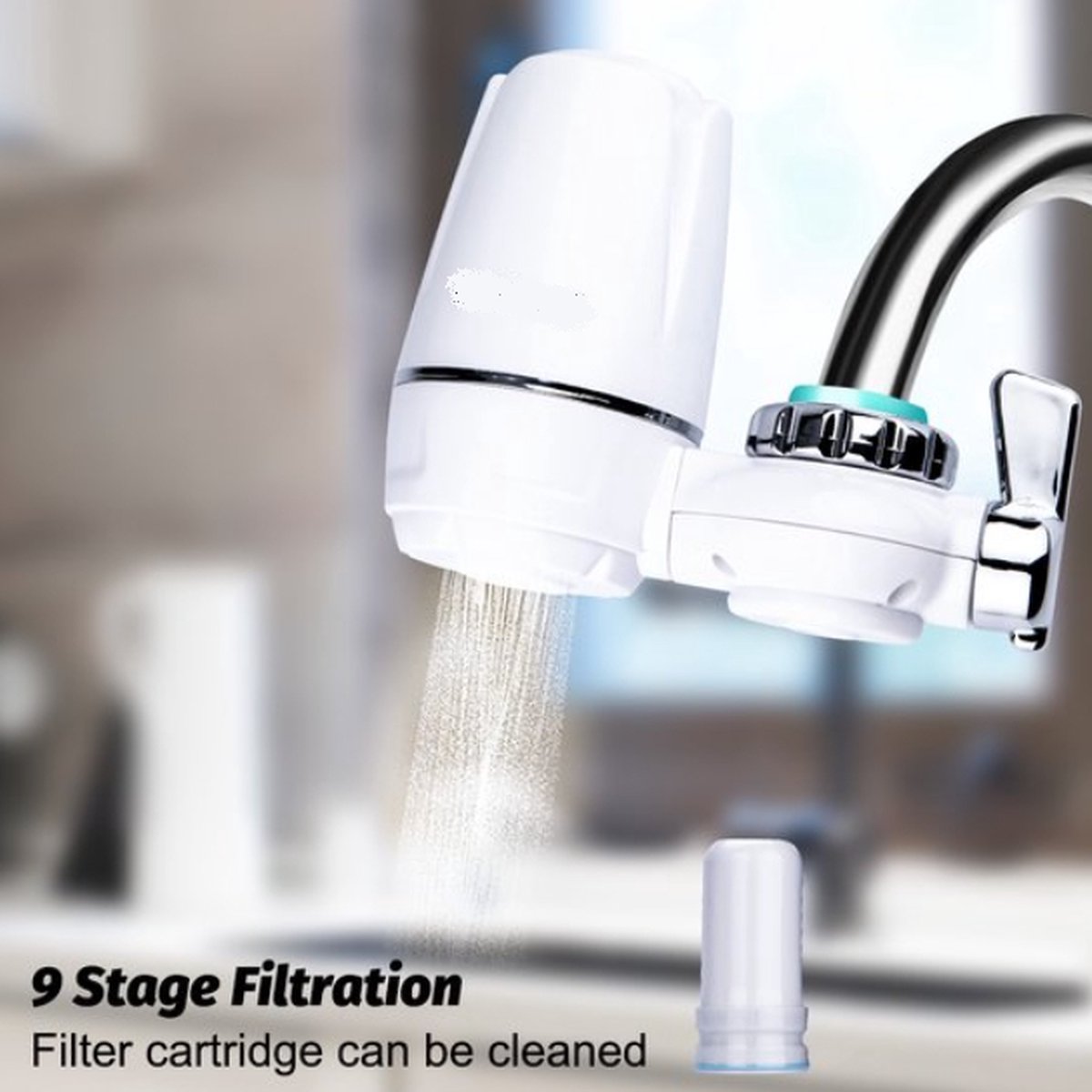 Gezond Kraan Waterzuiveraar Schoon Drink Kraan Water Keuken Wasbare Keramische Percolator Water Filter Kalk Roest Bacteriën Verwijderen Waterzuiveraar Distilleerder Lichaam Ontzuren