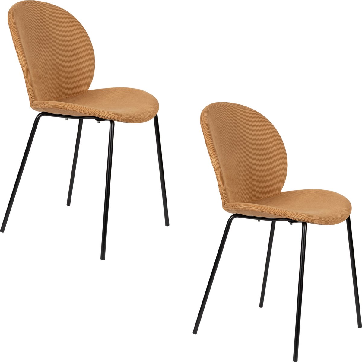 Bonnet Eetkamerstoelen Okergeel - Set van 2