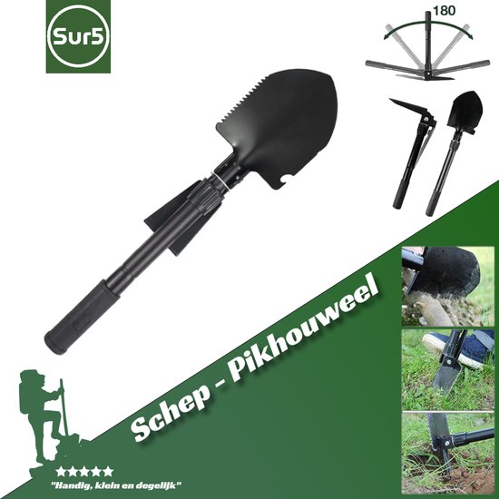 SUR5® Survival Set Premium NL / BE - Kit d'urgence le plus complet et de haute qualité - Kit de Survie pour toutes vos aventures en outdoor avec outil multifonction 16 en 1 de haute qualité, filtre à eau 2.0, boussole,... - Bushcraft - Zwart