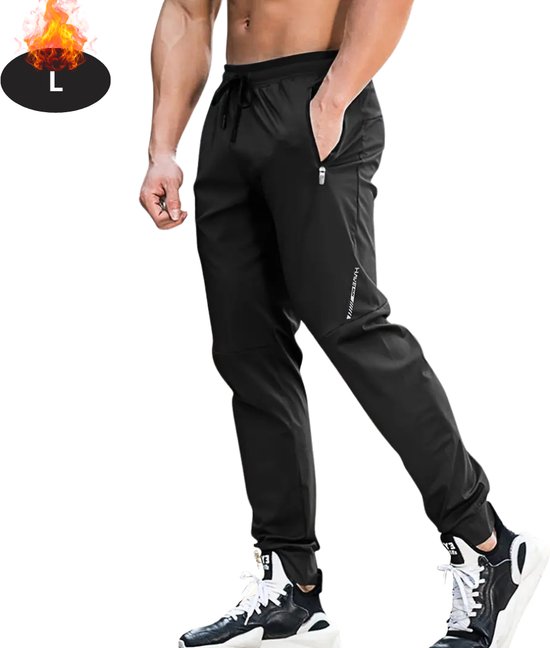 Livano Trainingsbroek Heren - Sportbroek - Trainingsbroek Lang - Trainingspak - Sportkleding - Zwart - L