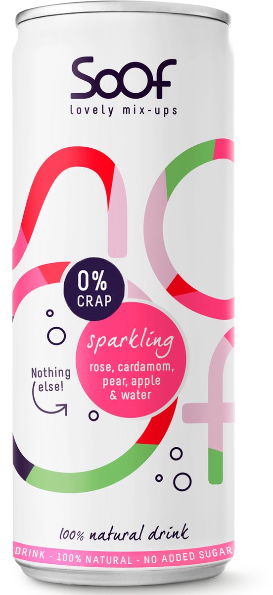 Goedkoopste Soof Drink Sparkling Roos, Kardemom, Peer, Appel & Water 250ML