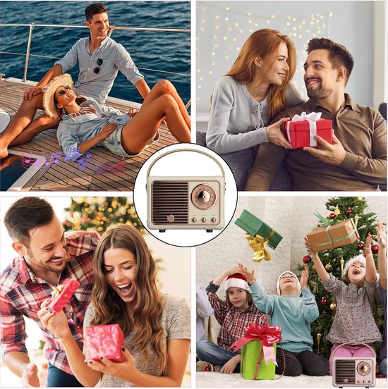 Retro bluetooth speaker - vintage decor - draagbare draadloze bluetooth speaker - Geel van GPO Retro — afbeelding 5
