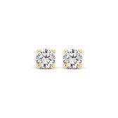 New Bling Goud 9NBG 0095 Oorknop Zirkonia - Chaton - 3mm - Goud