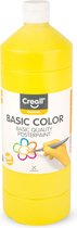 Plakkaatverf creall basic geel 1000ml | Fles a 1000 milliliter