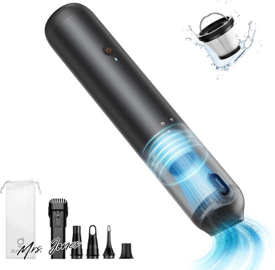 Mrs. Jones Baseus A3 Lite 12000pa Draadloze Handstofzuiger 6000mAh Oplaadbare Batterij Stofzuiger Voor Thuis Auto en Huisdieren .